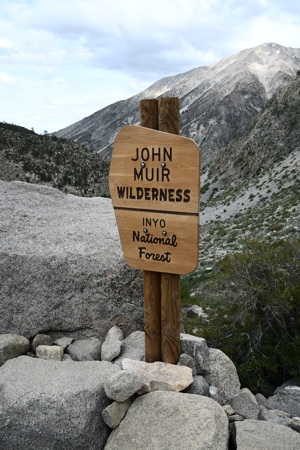 John Muir Wilderness Sign