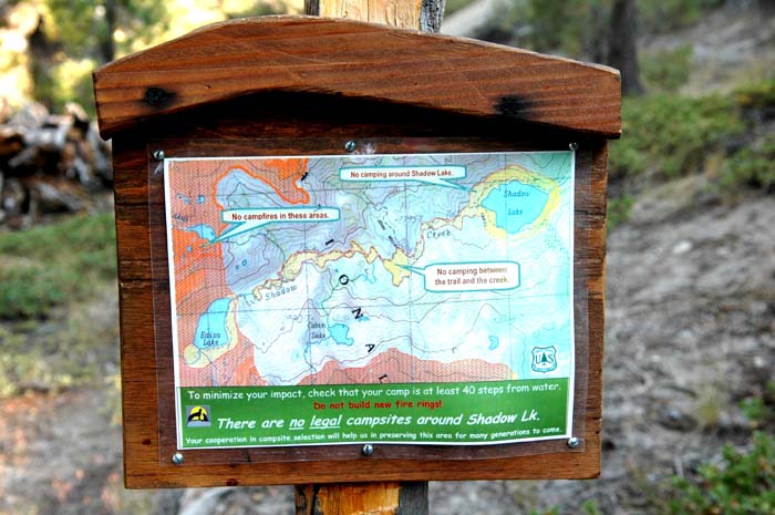 Ansel Adams Trail Map Sign