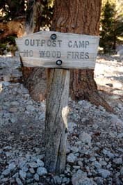 Outpost Camp Trail Marker